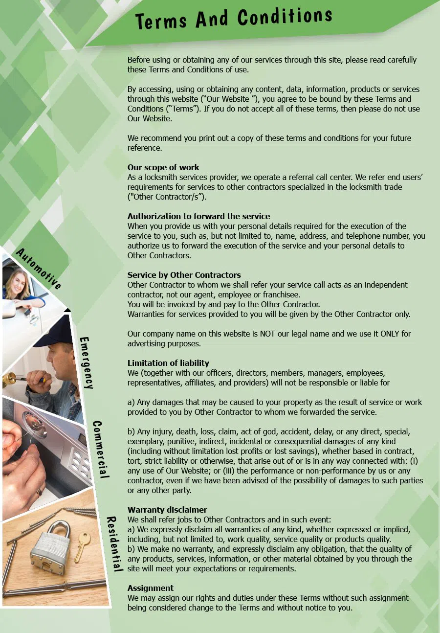 Central Lock Key Store Warminster, PA 215-914-9136 - TermsAndConditions-2
